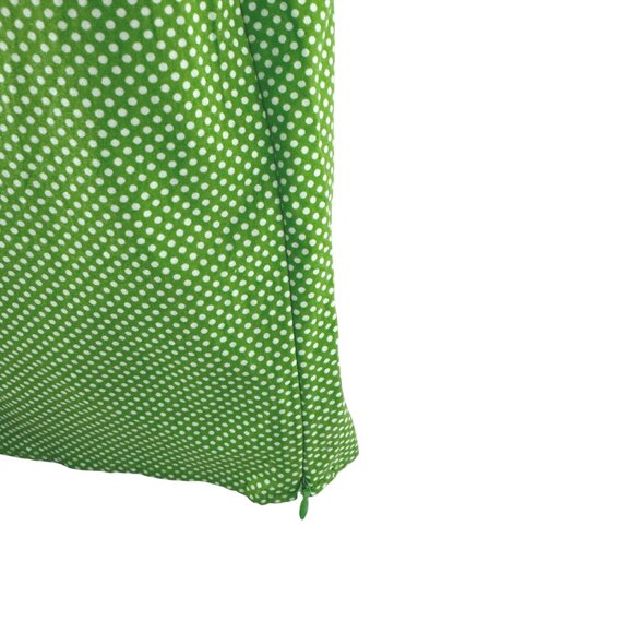 Talbots Surplice Blouse Top 18W Green White Polka Dot Sleeveless NWT TP-3183 - Picture 4 of 9